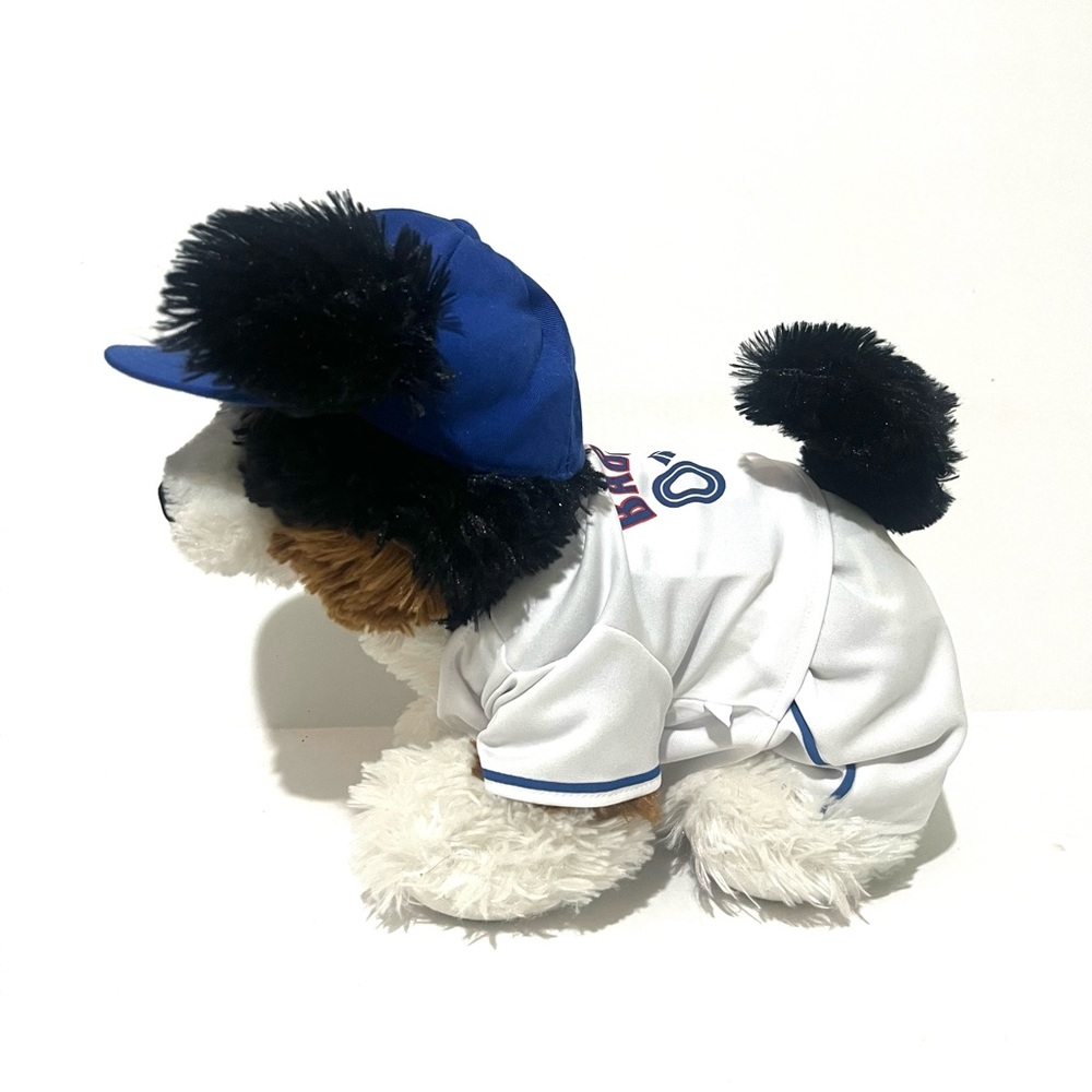 Build A Bear Workshop Plush Dog Wearing Los Angeles Dodgers Outfit.